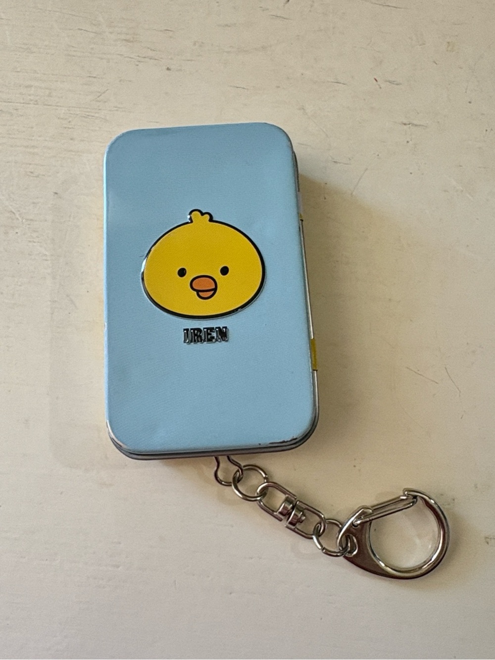 Kawaii Small ArtBox Iren Chick Metal Tin Case Keychain